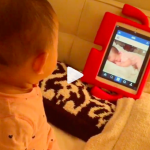 優木まおみサン＞娘ちゃん用iPadケースが可愛い！赤くて手足が付いてる！（笑）持ち手が使いやすそう！